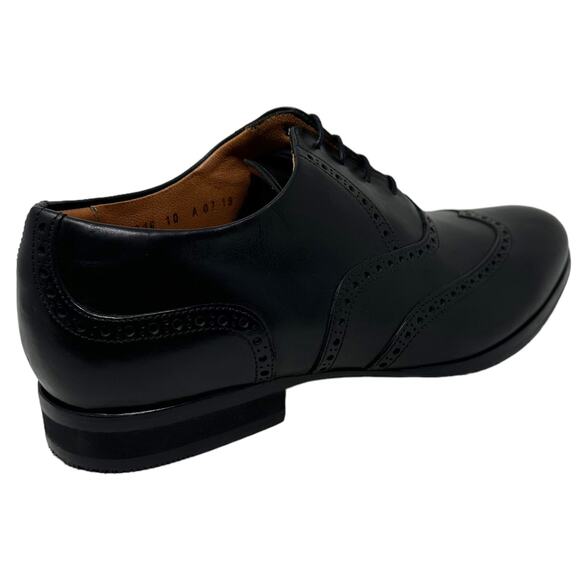 Wolf and Shepherd Men\'s Senna Wingtip Oxford Italian Leather Black Dress Shoes main image 6
